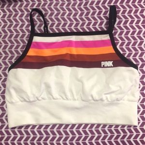vs pink rainbow bralette sports bra
